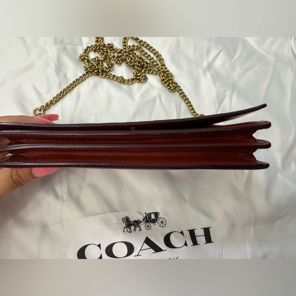 RareCoach Callie Foldover Chain Clutch In Signature Canvas With Rexy By Guang Yu - Picture 2 of 12